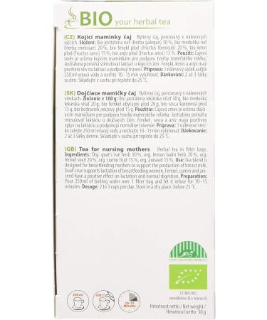 IREALIST Nursing Tea for Breastfeeding Mothers stimulating Mother's Milk 20 x 1.5g Tea Bags by Apotheke Organic - Buy Online on GoSupps.com