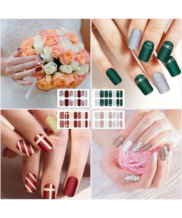 520 Pieces Self-Adhesive Nail Polish Stickers - Full Cover Nail Art Decals with Nail Files for Women & Girls - Bright Style DIY Nail Art - Buy Online on GoSupps.com
