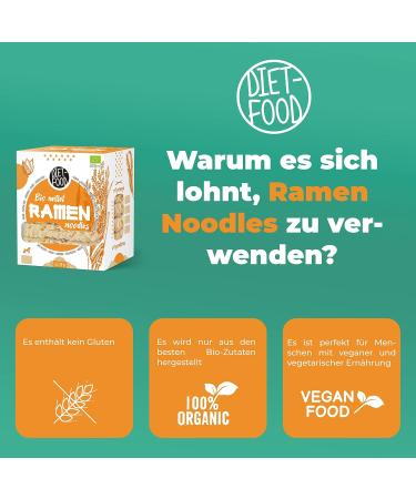 Organic Gluten-Free Ramen Noodles - Vegan Low-Calorie Fat-Free Soy-Free Water-Soluble (280g 2-Pack) - Healthy Diet Food - Buy Online on GoSupps.com