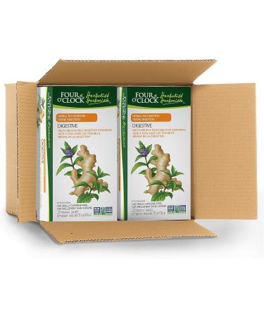 Four O'Clock Herbalist Digestive Herbal Tea Non-Gmo Kosher Gluten-Free 6 Pack of 20 Teabags - Buy Online on GoSupps.com