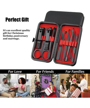 Buy Premium 10-Piece Stainless Steel Manicure Set for Men | Nail Clippers Nail File & Grooming Kit - International Shipping Available - Buy Online on GoSupps.com