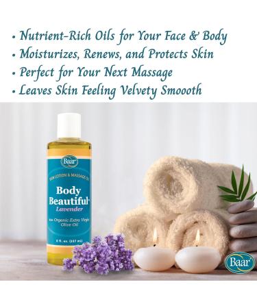 Body Beautiful Lavender Skin Lotion & Massage Oil - 8 oz | Hydrating & Soothing for All Skin Types - International Shipping Available - Buy Online on GoSupps.com