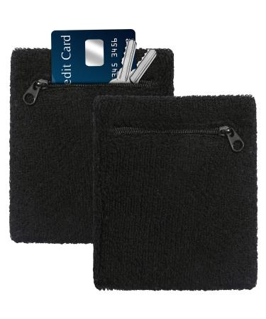 Wrist Wallet with Zipper - Wrist Pouch - Sweat Wristband for Women & Men - Runing Sweat Band & Runner Wrist Band