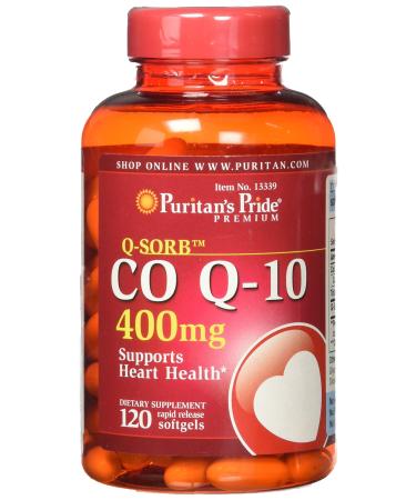 Puritans Pride Q-Sorb CoQ10, 400 Mg, 120 Count 400 Mg 120 Count (Pack of 1)