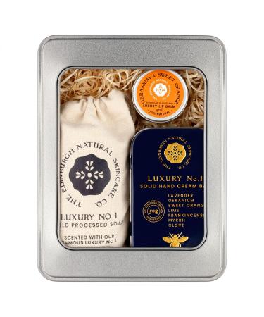 Luxury Gift Box | Luxury No.1 Scented Hand Cream Bar | Beautifully Scented Soap Bar | Moisturising And Luxurious Lip Balm | Gift For All Occasions Luxury No.1 Gift Box