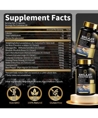 BBEEAAUU Shilajit Capsules with Sea Moss & Ashwagandha for Men & Women 12 in 1 Himalayan Shilajit Supplements - Buy Online on GoSupps.com