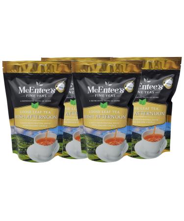 McEntee's Irish Afternoon Loose Tea (Lot de 4) Sac de 250 g - Th en vrac - Un m lange fort et savoureux de th s noirs en feuilles de Ceylan du Kenya et d'Assam
