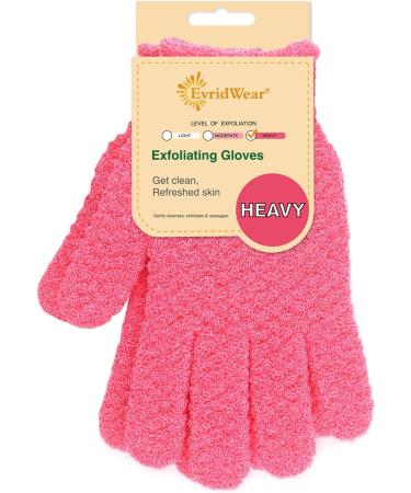 Evridwear Heavy Exfoliating Shower Bath Gloves - 2 Pairs for Men and Women - Buy Online on GoSupps.com