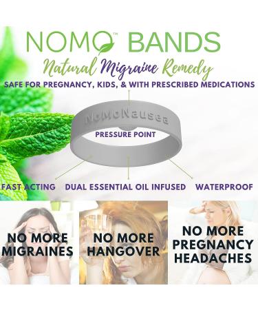 NoMo Migraine Band - Instant Migraine Relief with Peppermint Essential Oils and Acupressure - Buy Online on GoSupps.com