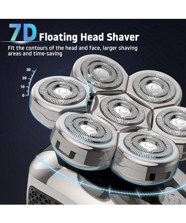 Bald Head Shaver for Men | JIMSTER 6 in 1 Electric Razor Kit | Cordless LED Head Shaver | IPX7 Waterproof | USB Charge | Hair Clippers, Nose Hair, Sideburns Trimmer - Buy Online on GoSupps.com