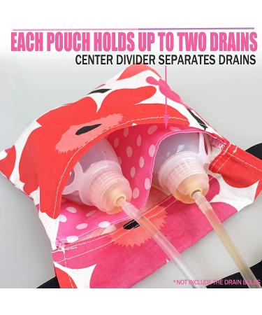 BNRendles Mastectomy Drainage Pouch Holder Vivid Flower Pattern  Drain Pockets Stretchy Belts for Post Jp Drains Management  Breast Reconstruction/Abdominal/explant/Tummy Tuck Poppy - Buy Online on GoSupps.com
