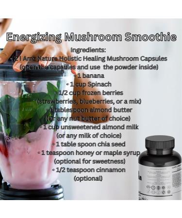 I AMZ Nature 10:1 Mushroom Complex Capsules - Energy Immunity & Focus Booster - Premium Herbal Supplement for International Shipping - Buy Online on GoSupps.com