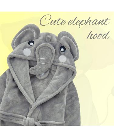 Metzuyan Baby Animals Robe 3D Elephant Design Dressing Gown | Size 18-24 Months - Buy Online on GoSupps.com