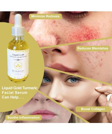 BETR4YOU Official | Liquid Gold Turmeric Facial Serum | All-Natural Botanical Stem Cells | 2 Oz | Best Seller on TikTok | Shop Internationally - Buy Online on GoSupps.com