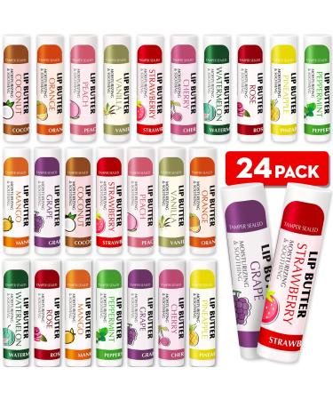 24 Pack Lip Balm Natural Lip Balm Bulk Lip Care Product Moisturizing Lip Balm for dry cracked lips A-24