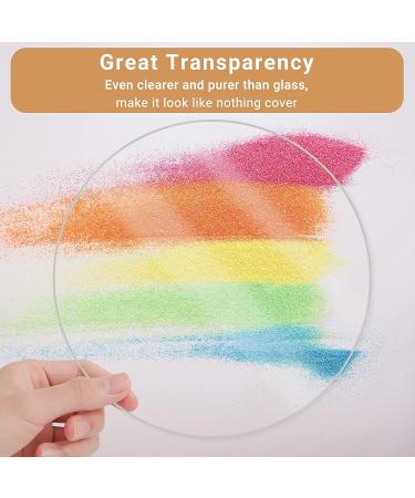Enoin 2pcs 9 Inch Round Clear Acrylic/Plexiglass Sheets - 0.060 1/16 Inch Thick Circle Panels for DIY Projects and Art Crafts - Buy Online on GoSupps.com
