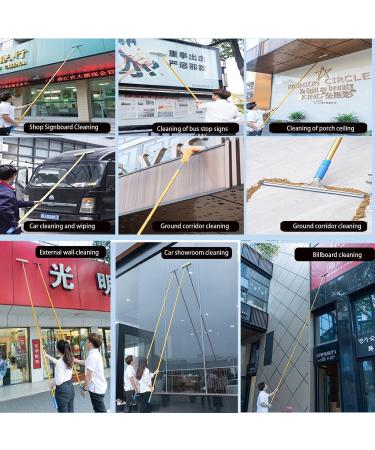 9.5M Telescopic Pole Household Brush Window Wipers Door Head and Exterior Wall High-rise Cleaning Products Glass Cleaning Tools Photovoltaic Panel Cleaning 7.7M/25.2FT - Buy Online on GoSupps.com