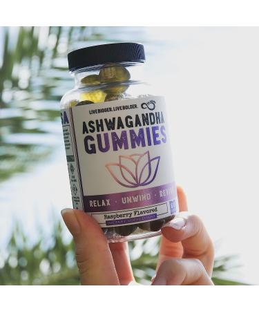 Live Infinitely Ashwagandha Gummies - 1000MG Stress Relief & Energy Support - Formulated with Maca Root, Lemon Balm & L-Theanine - Vegan - 60 Gummies - Buy Online on GoSupps.com