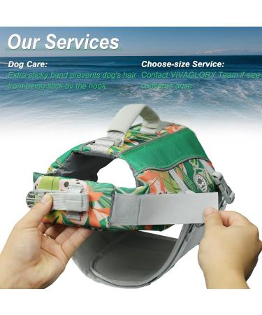 Vivaglory Dog Rescue Vest with Removable Front-Wheel Drive - Reflective Comfortable for Swimming & Boating - Green Size S (43-53cm Chest) - Buy Online on GoSupps.com