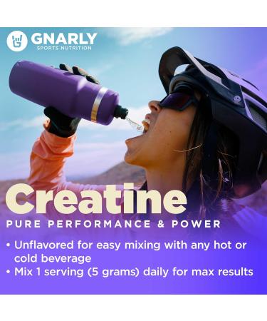 Gnarly Nutrition Creatine Powder - Vegan Creapure NSF Certified 5g Creatine Monohydrate for Optimal Recovery & Sports Nutrition (15.87oz - Buy Online on GoSupps.com