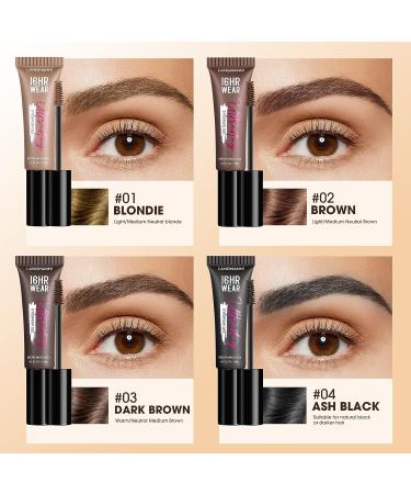 Eyebrow Gel Kit - Clear Brow Setting Gel + 4 Colors Mascara Cream | Waterproof & Long Lasting | Brow Glue Set for Perfect Eyebrow Color (5 Pcs) - Buy Online on GoSupps.com