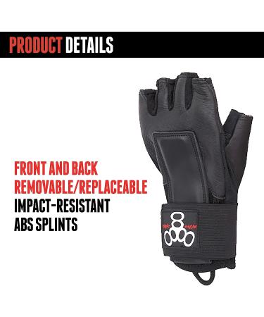 Triple Eight Black Junior Hired Hands Gloves - Protective Gear for Kids - Buy Online on GoSupps.com