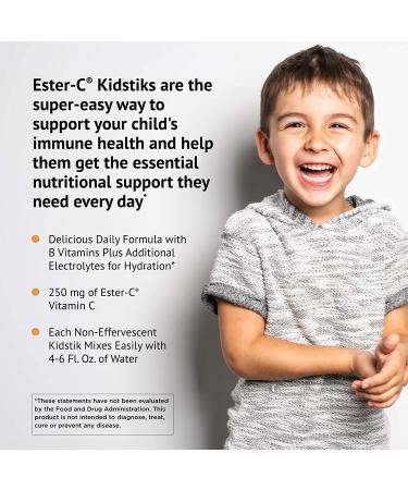 Ester-Cآ® 250 mg Kidstiks - Groovy Grape Flavor, 30 Powder Sticks (6.5g each) - Buy Online on GoSupps.com