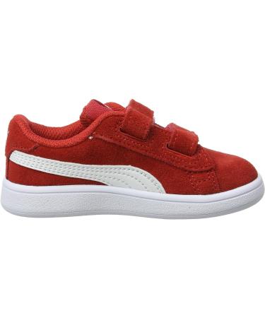 PUMA Kids Smash V2 Buck V INF Sneaker - High Risk Red/Puma White - Size 5 UK Child - Buy Online on GoSupps.com