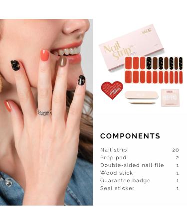 Nailog Nail Film Self-Adhesive 20PCs | Long-Lasting Gel Nail Strips | Perfect Gift for Women | Mother's Day & Girlfriend Surprise | Sienna Myth - Buy Online on GoSupps.com