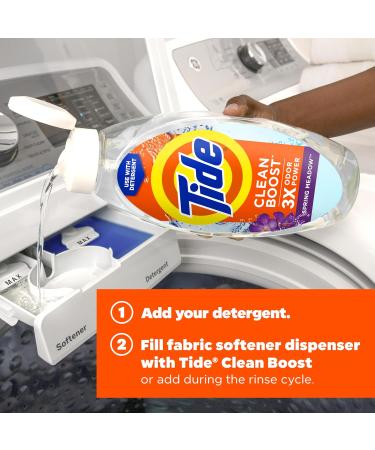 Tide Clean Boost Fabric Rinse Removes Odours and Residues Safe on All Fabrics Free of Dyes and Heavy Perfumes Spring Meadow Scent 754ML 25.5 ml (Pack of 1) - Buy Online on GoSupps.com