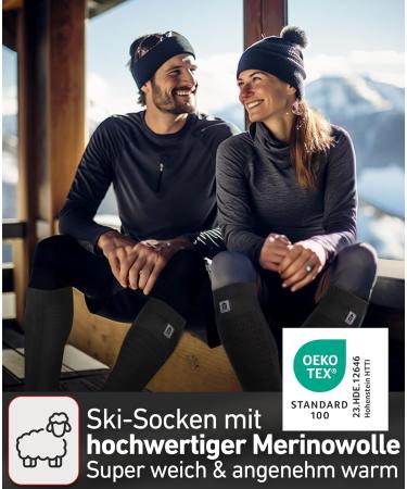 Buy Core Gorimo Ski Socks - Merino Wool Super Soft Warm & Supportive for Men & Women 43-46 - 2 Pairs - Gray - Buy Online on GoSupps.com