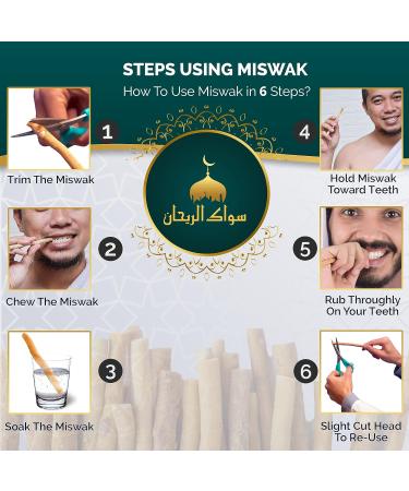Al Raihan 10 Pcs Miswak Sticks with 2 Holders for Cleaning Teeth - Vacuum Sealed Natural Flavored Tooth Brush - Traditional Chew Sticks for Teeth Whitening Oral Health & Fresh Breath || Pack of 10 1 count (Pack of 10) - Buy Online on GoSupps.com