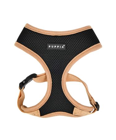 Puppia Soft Harness II - soft dog harness for small and medium -sized dogs - very comfortable and adjustable 150 ml (1 -pack) black 150 ml (1 Pack)