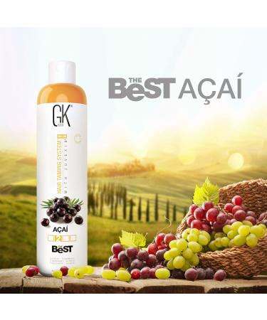GK Hair Global Keratin Acai Treatment 300ml - Vegan Smoothing Blowout for Silky Frizz-Free Hair | Formaldehyde Free - Buy Online on GoSupps.com