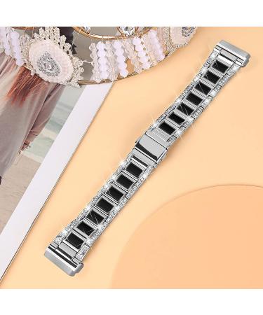 Bryce Bracelet for Fitbit Sense 2 & Versa 4 | Stainless Steel-Strass Resin Replacement Bands - Buy Online on GoSupps.com