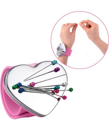Magnetic Wrist Pin Holder & Comb Set - Pink | Sewing & Hair Styling Accessories - Buy Online on GoSupps.com