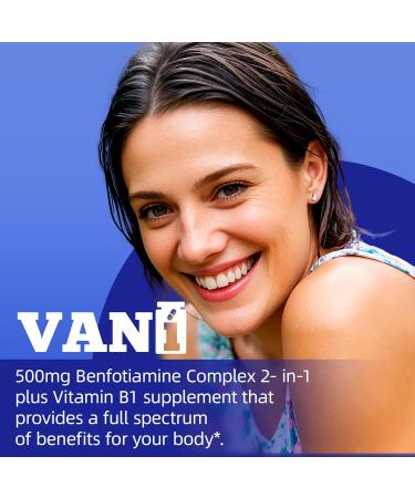 2 in 1 Enhanced Formula: Vitamin B1 with Benfotiamine 500mg, Fat Soluable Supplement of Vitamin B-1, 500 mg - 120 Capsules (3) - Buy Online on GoSupps.com