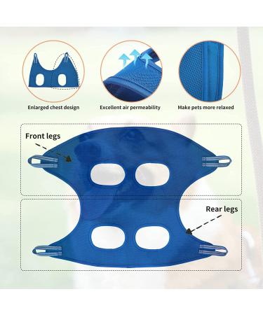 Grooming Hammock for Cats and Dogs - Nail Cutting and Ear Care Sling - Small Blue - Recommended by Groomers - Buy Online on GoSupps.com