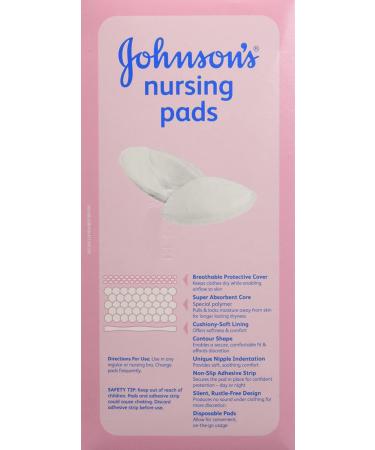 Johnson's Disposable Nursing Pads - Super Absorbent, Comfortable & Breathable - Natural Cotton - 60 ct (Pack of 3) - Buy Online on GoSupps.com