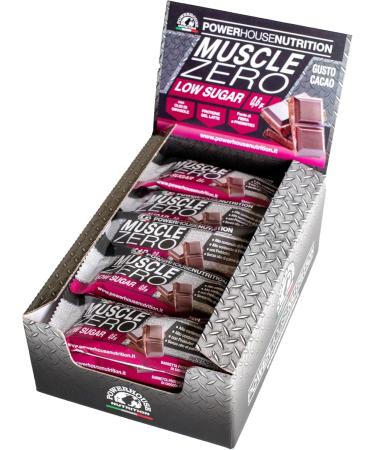 POWER HOUSE Low sugar protein bars 06 g Powerhouse Nutrition Muscle Zero protein bar high protein and fiber cocoa flavor box of 20 zero cocoa - Buy Online on GoSupps.com