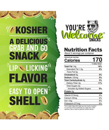 You're Welcome Snacks Crunchin' Dill Pickle Pistachios - 4 Ounce Pack - Buy Online on GoSupps.com