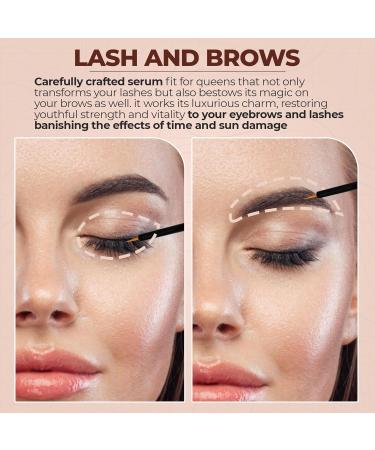 Premium Eyelash Growth Serum | Boost Longer Fuller & Thicker Lashes with Ginseng & Peptides - 8ml - Buy Online on GoSupps.com