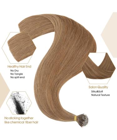 S-noilite Nano Rings Hair Extensions Real Human Hair 16 Inch Nano Tip Hair Extensions Remy Straight Human Hair Nano Beads Hair Extensions Straight for Women 50 Strands 50g(#6 Light Brown) 16 Inch Light Brown - Buy Online on GoSupps.com
