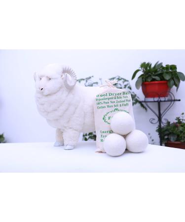 Organic XL Wool Dryer Balls 6-Pack - Reusable Natural Fabric Softener - Reduces Wrinkles - Dryer Sheets Alternative - Buy Online on GoSupps.com