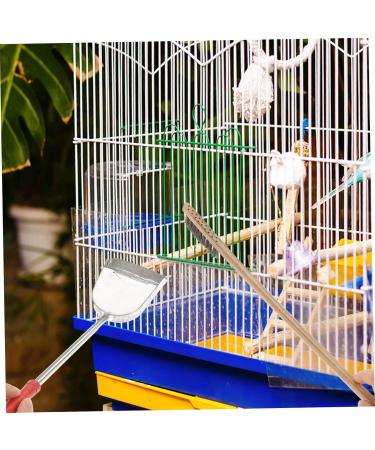 Housoutil 2pcs Set Cage Birds and Wooden Accessory Supplies Shovel Steel Long Parrot for Cleaning Brush Pet 7x9cm Assorted Color - Buy Online on GoSupps.com