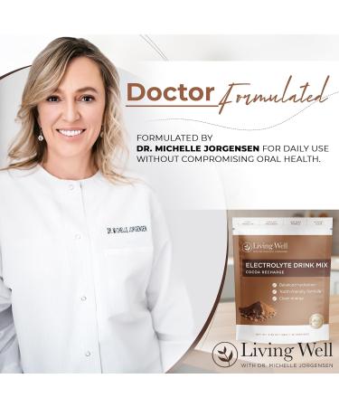 Living Well with Dr. Michelle Chocolate Electrolyte Powder Caffeine-Free Electrolyte Drink Mix for Clean Hydration & Energy, Sugar-Free Cocoa Flavor - Buy Online on GoSupps.com