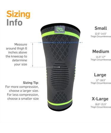 NatraCure Compression Knee Sleeve - Small | Pain Relief for Meniscus Tear Arthritis Injury & Joint Pain - Best Support for Running & Recovery - Buy Online on GoSupps.com
