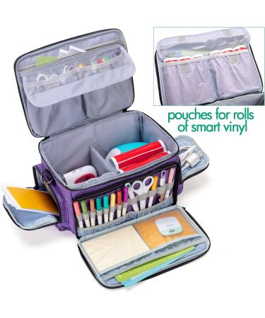 LUXJA Carrying Case for Cricut Joy & Easy Press Mini - Purple | Supplies Storage Sections - Buy Online on GoSupps.com