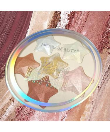 Cheek Highlighter - Waterproof Long-lasting Glitter Highlighter Contouring Highlighting Powder for Shopping Dating Traveling Home Working Gathering Xiaguang 01 - Buy Online on GoSupps.com