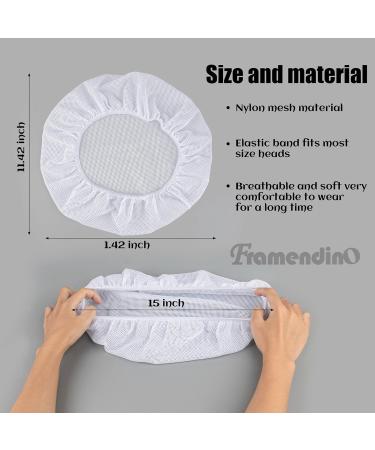 Framendino 4 Pack Mesh Sleep Cap Hair Net for Women - Washable Hair Coverings for Curly Hair Protection | Ideal for Night Sleeping, Factory, Kitchen & Warehouse Workers - Buy Online on GoSupps.com